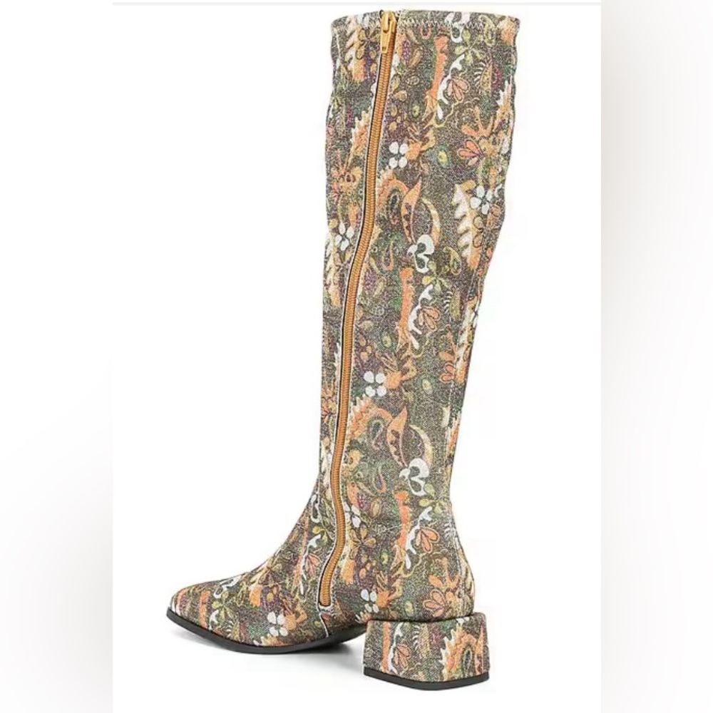 Chelsea & Violet Multicolor Patterned Heeled Boots - Picture 3 of 5